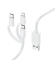 00201535 Hama 3in1 multi-oplaadkabel, USB-A - Micro-USB, USB-C en Lightning, 1,0 m, wit  00201535