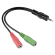 054573 Hama  Jack Adapter, 4-pin 3.5 mm jack plug - 2x 3.5 mm jack socket  054573