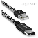 1090549 Dux Ducis Woven USB-C Male to USB Female kabel - 25cm - Black  1090549