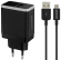 37536 Mobiparts Wall Charger Dual USB 4.8A + Micro USB Cable Black  37536
