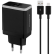 37552 Mobiparts Wall Charger Dual USB 4.8A + USB-C Cable Black  37552