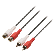 VLAP24205B20 Valueline Stereo Audio Verlengkabel 2x RCA Male - 2x RCA Female 2.00 m Zwart  VLAP24205B20