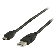 VLCP60300B10 Valueline USB 2.0 Kabel A Male - Mini-B Male Rond 1.00 m Zwart  vlcp60300b10