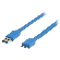 VLMP34000B2.00 Platte USB 3.0 A mannelijk naar USB 3.0 micro B mannelijk kabel 2,00 m blauw  vlmp61210l2.00